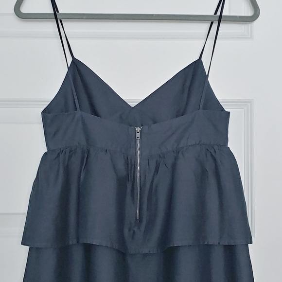 MANGO Dark denim blue color flowy summer cami mini dress - Picture 8 of 11